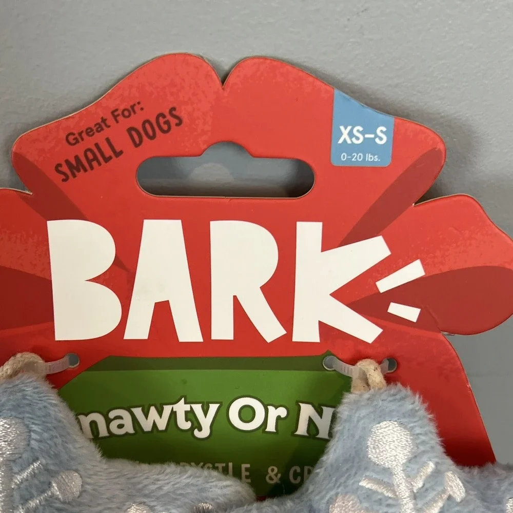 BARK Gnawty or Nice Winter Snowflakes Trio Christmas Dog Toy New Barkbox
